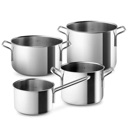 Eva Trio Pot Set Stainless Steel Set Of 4