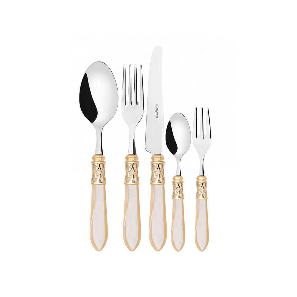 Aladdin Ivory Gold Cutlery Bugatti, spoon set, serving ware, cutlery set